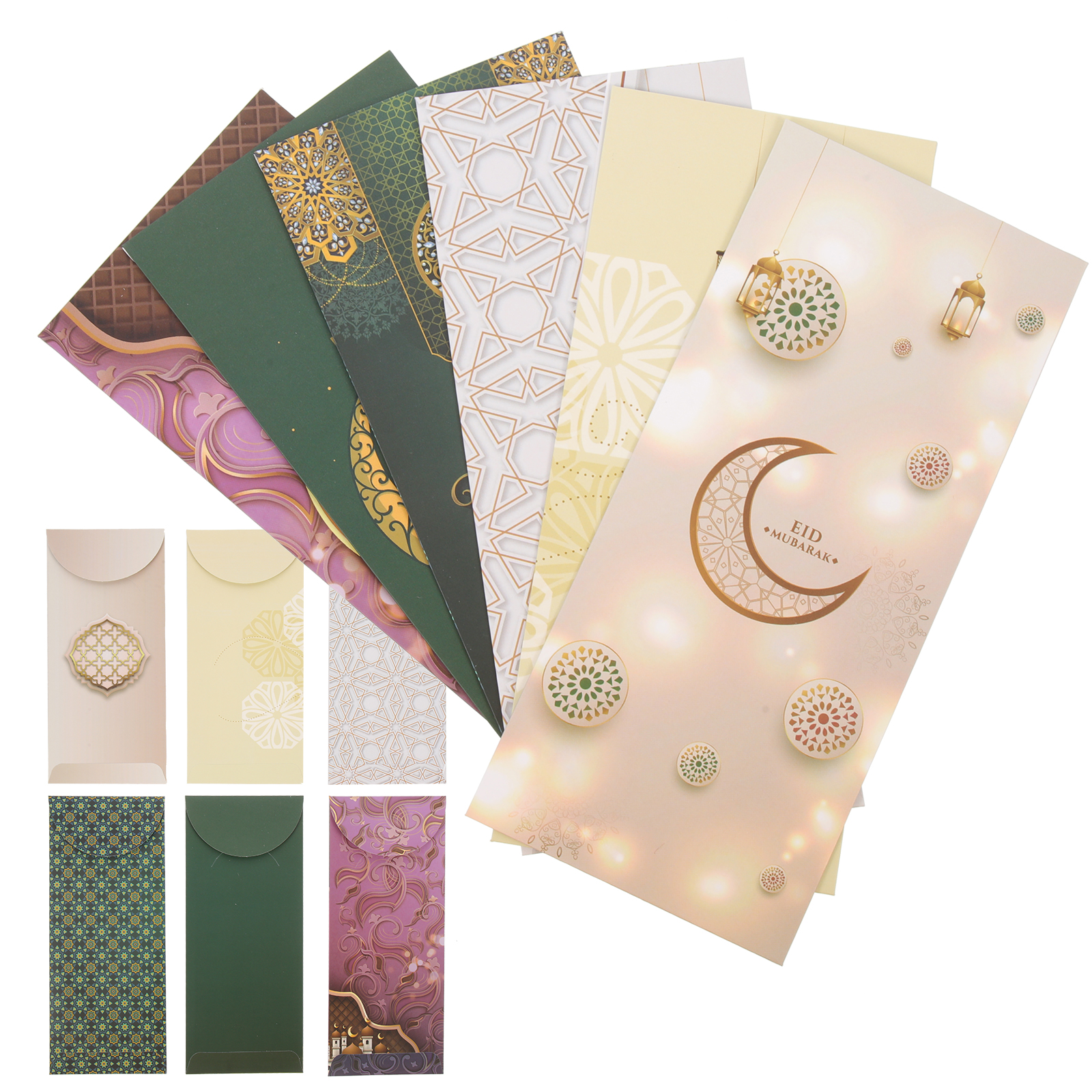 6pcs Ramadan Paper Envelopes Eid Money Envelopes Eid Gift Card