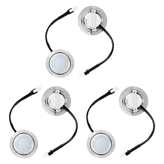 6pcs Range Hood Light Bulbs, Stainless Steel Range Hood LED Light Replacement Recessed Kitchen Range Hood Light