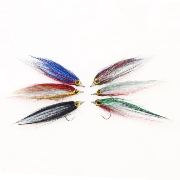 6pcs Realistic Baits Fish Lures Fishing Accessories Fly Lures Set Ice Dub Minnow Fly with Hook Artificial Fishing Fly