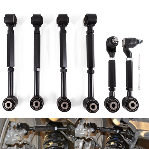 6pcs Rear Upper & Lower Control Toe Camber Arms For 2004-2008 Acura TSX 04-08