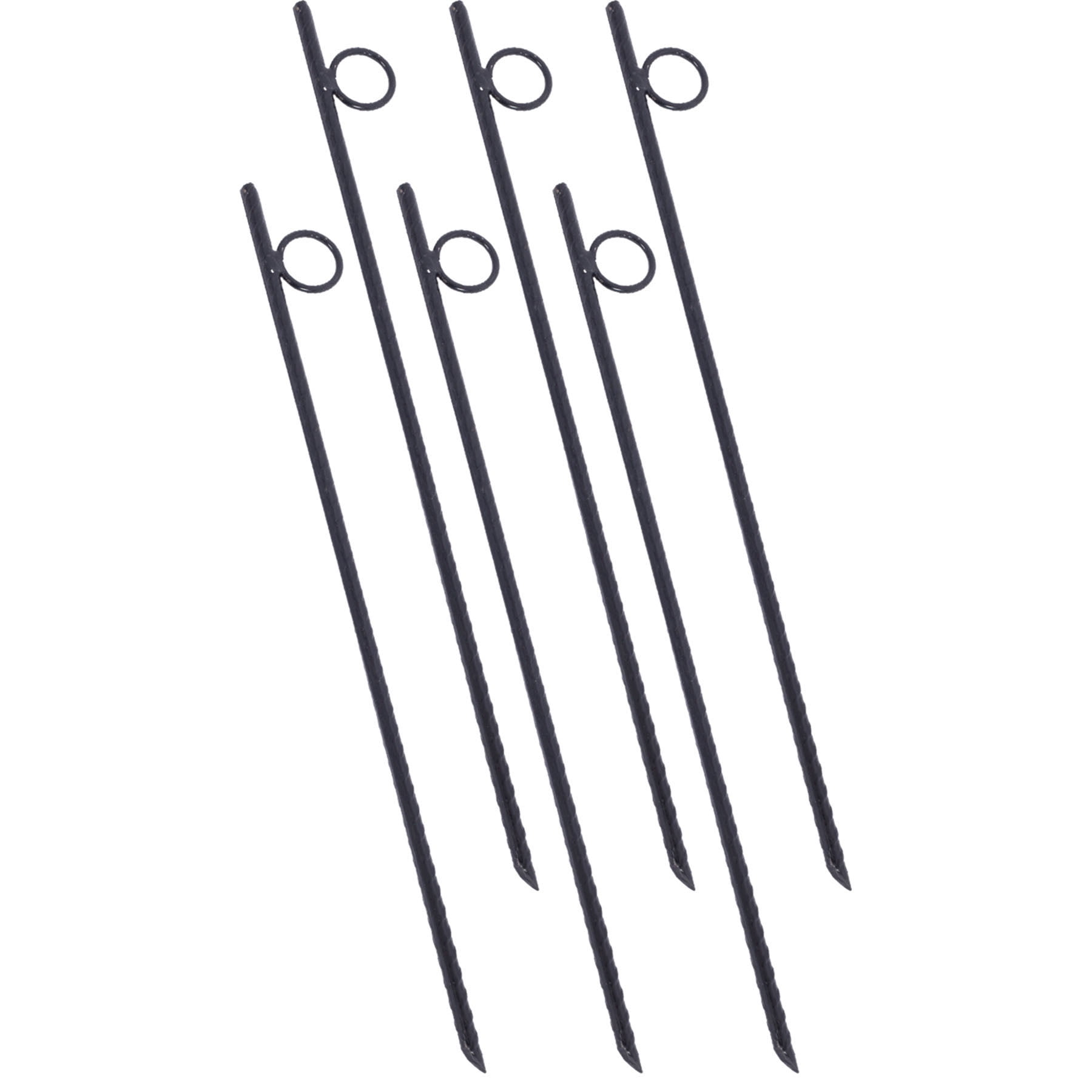 6pcs Rebar Stake with loop Grip 3/8x 18 Inch Steel Durable Heavy Duty Tent Canopy Ground Stakes with Angled Ends and 1 Inch Loops for Campsites and Canopies
