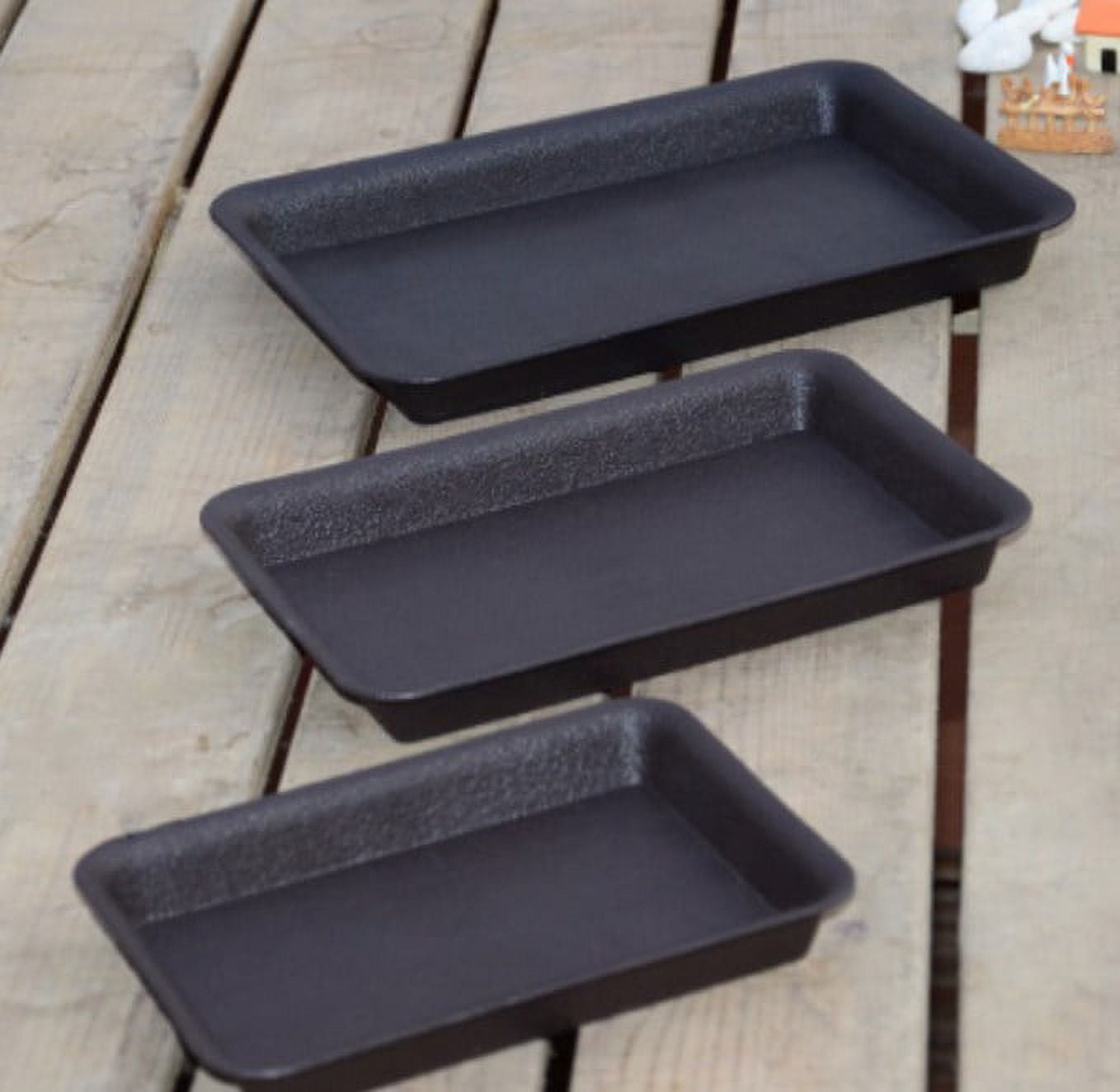 6pcs Rectangular Plant Saucers Plastic Plant Saucers Planter Drip Tray