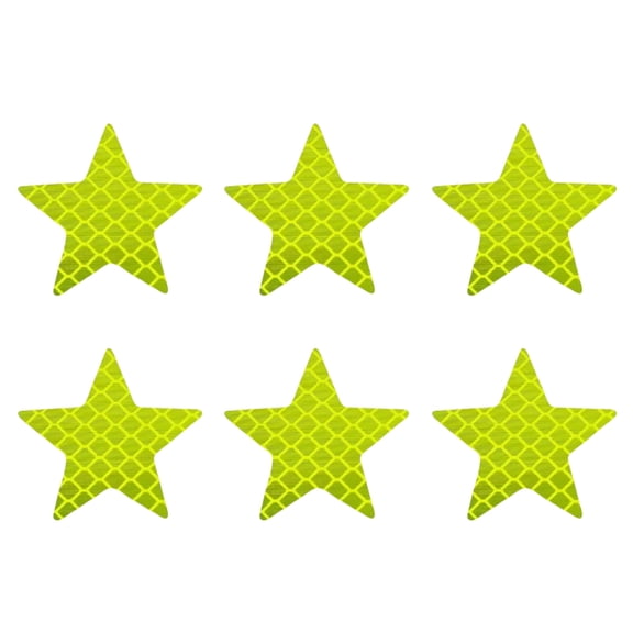 6pcs Reflective Star Decals for Car Motorcycles Night Visibility Safety Stickers Enhanced Nighttime Safety Easy to Apply