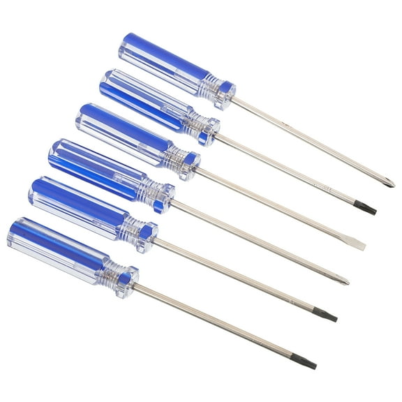 6-Piece Multi Precision Screwdriver Set for Maintenance with Steel and Plastic Materials