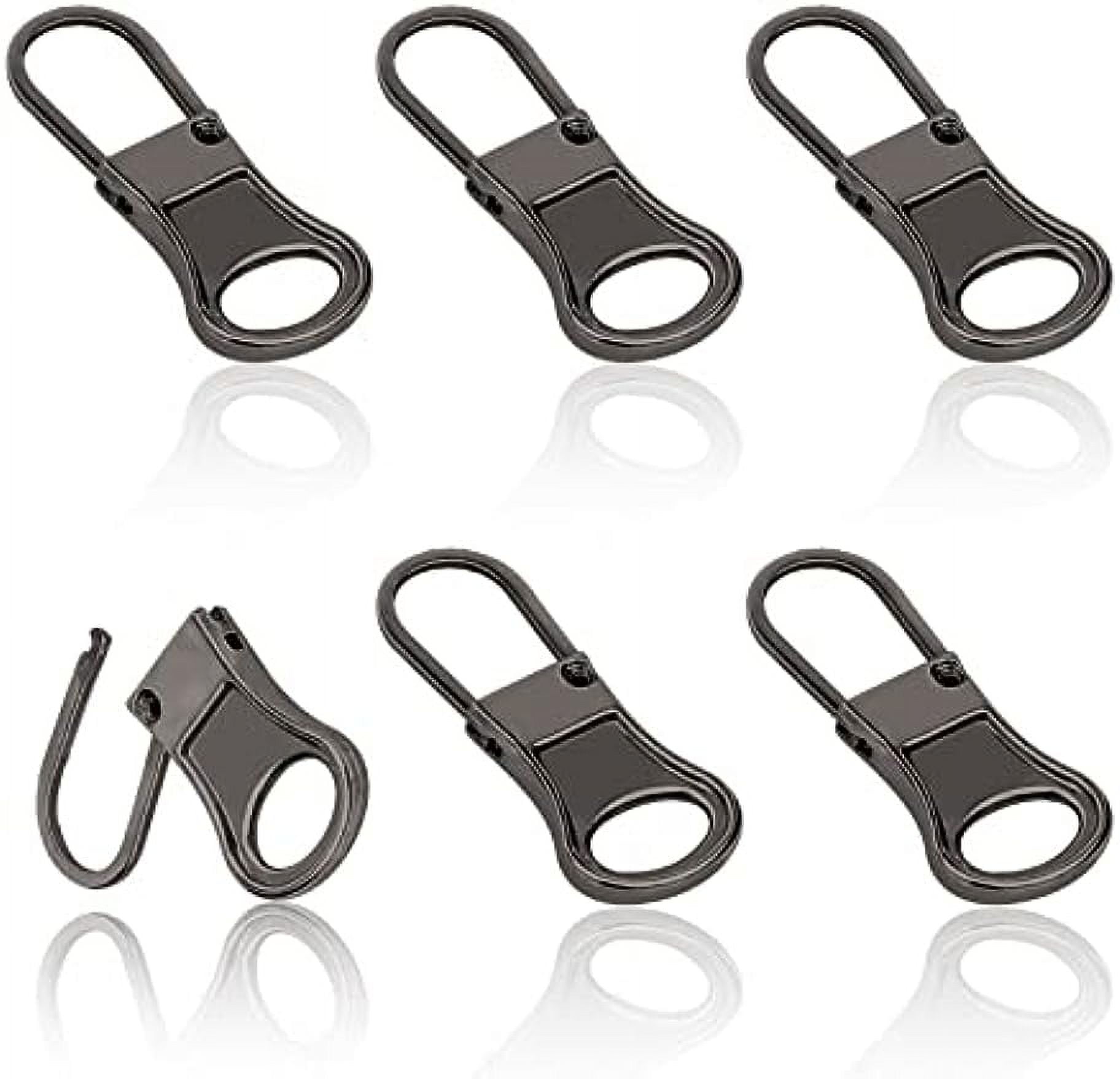  Zipper Pull Replacement Kit 14 Pcs Detachable Zipper Pull 2  Nylon Cord Universal Metal Zipper Handle Mend Fixer for Jackets, Clothing,  Luggage, Backpacks, Purses, Boots, Pants, Tents