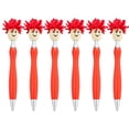 thumbnail image 1 of 6pcs Retractable Ballpoint Pen 1.0mm Writing Pen Mop Head Ballpoint Pen Black Inks Stationery Pen for Student Teacher, 1 of 8