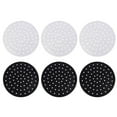 6pcs Reusable Air Fryer Mats High Temperature Steamer Patches (Black