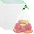 thumbnail image 1 of 6pcs Reusable Fruit Netting Bags Drawstring Mesh Produce Bags 30x35cm Polyester Breathable Storage for Fruit and Vegetable Protection, 1 of 7