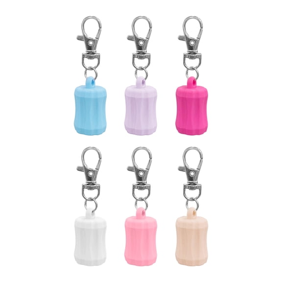 6pcs Reusable Lip Gloss Holder Keyrings Portable Carabiner Hook With Metal Multi Brand Compatibility