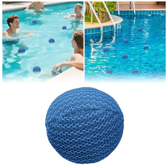 6pcs Reusable Pool Scum Absorber Sponge Hot Tub Spa Foam Cleaner Balls Floating Oil Absorbing Scum Eliminator for Swimming Pools Washable Foam Filter to Keep Water Clear