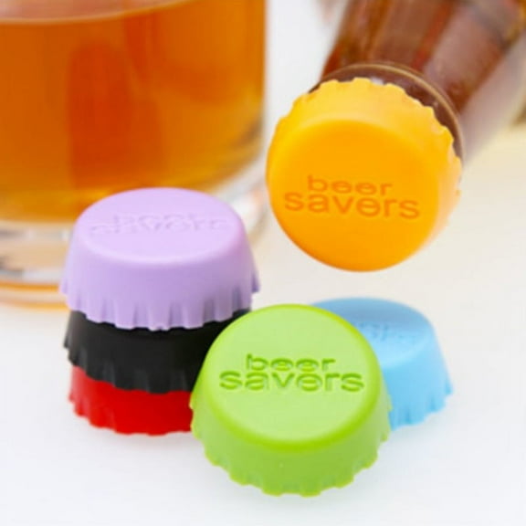 6pcs Reusable Silicone Bottle Caps Beer Cover Soda Cola Lid Wine Saver Stopper