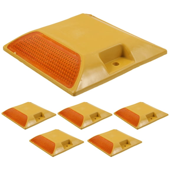 6pcs Reflective Road Pavement Marker Road Reflectors Roadside Markers Reflector Markers Heavy Duty Driveway Markers