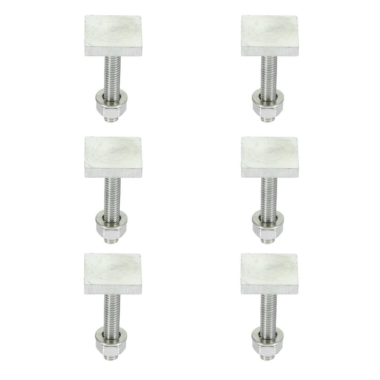 6pcs Roof Rack T Shaped Bolt Rooftop T Shaped Slots T Shaped Track Bolts W Nuts Washers Bike Rack Cross Bar Adapter
