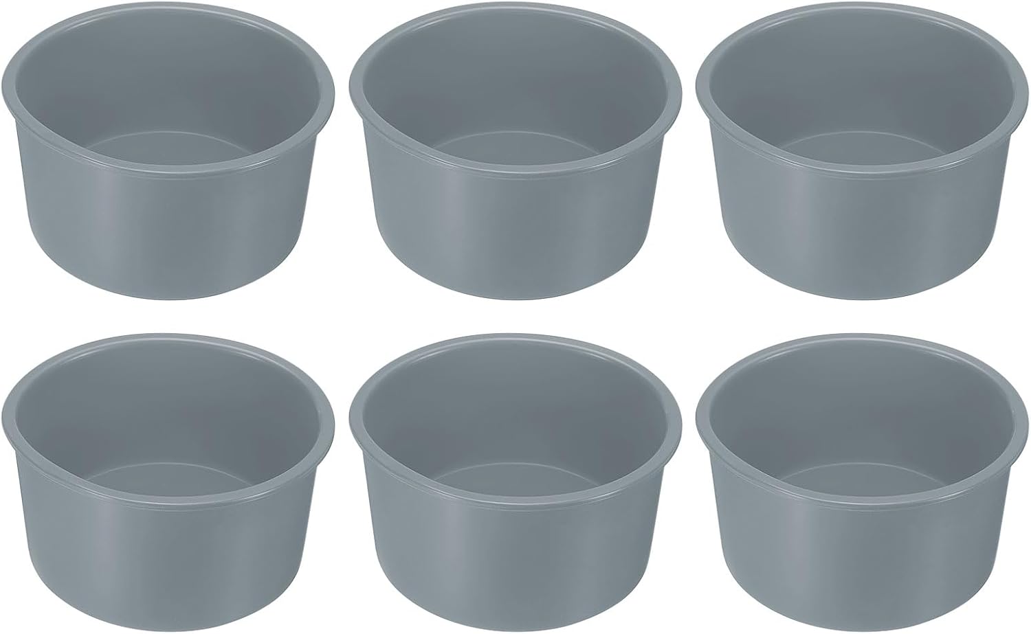 6pcs Round Cake Pans, 4 Inch Silicone Cake Molds for Baking, Nonstick