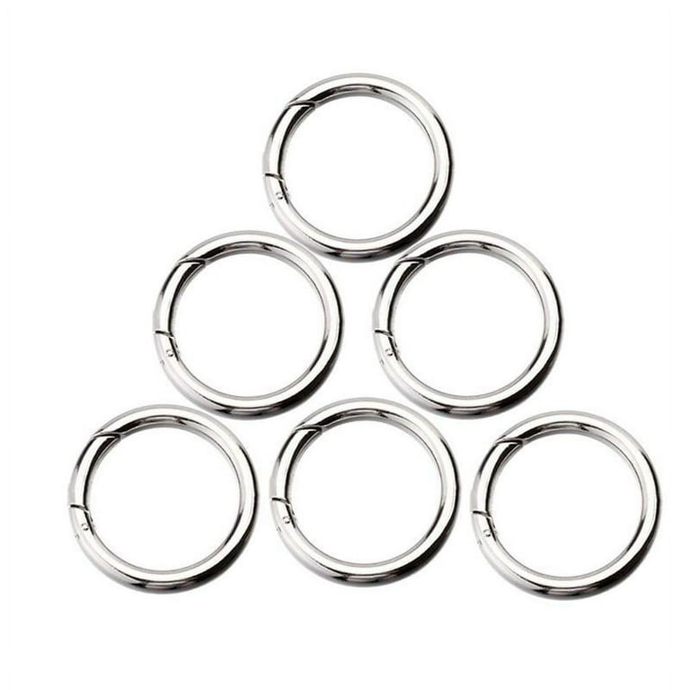 6pcs Round Circle Carabiner Camping Spring Snap Clip Key