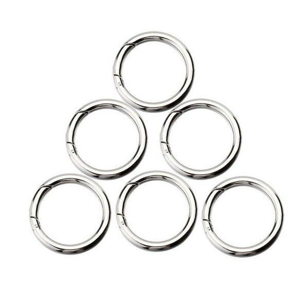 6pcs Round Circle Carabiner Camping Spring Snap Clip Key Outdoor X6M2