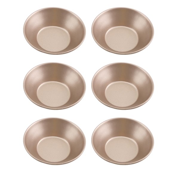 6pcs Round Tarts Molds With Even Heat Distribution Nonstick Coating Bakewares For Pastries Pie And Dessert
