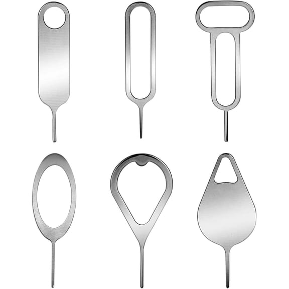 6pcs SIM Card Removal Tool Tray Eject Pins Needle Opener Ejector Pin Remover for Smart Phones Samsung Galaxy LG Huawei Google HTC iPhone iPods iPad Tablets
