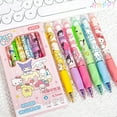6pcs Sanrio Erasable Gel Pen Cute Kuromi Cinnamoroll Hello Kitty