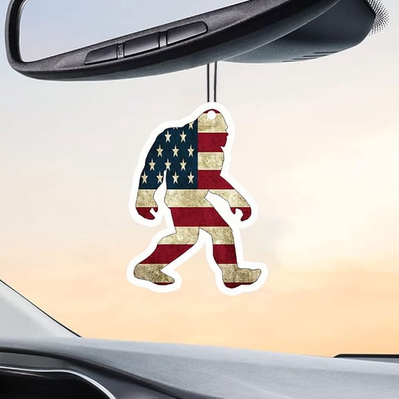 6pcs Sasquatch Design Car Air Freshener - Car Rearview Mirror Hanging Aromatherapy Tablet - Car Air Freshener For Men And Women
