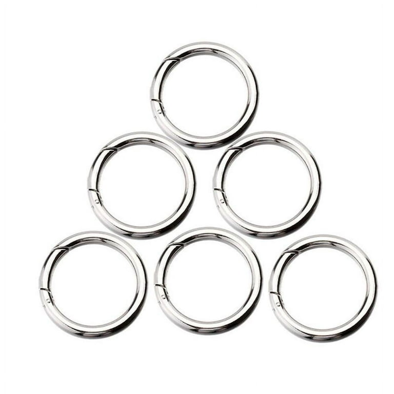 4pcs Gold Spring O Rings, Metal Keychain Ring Round Carabiner
