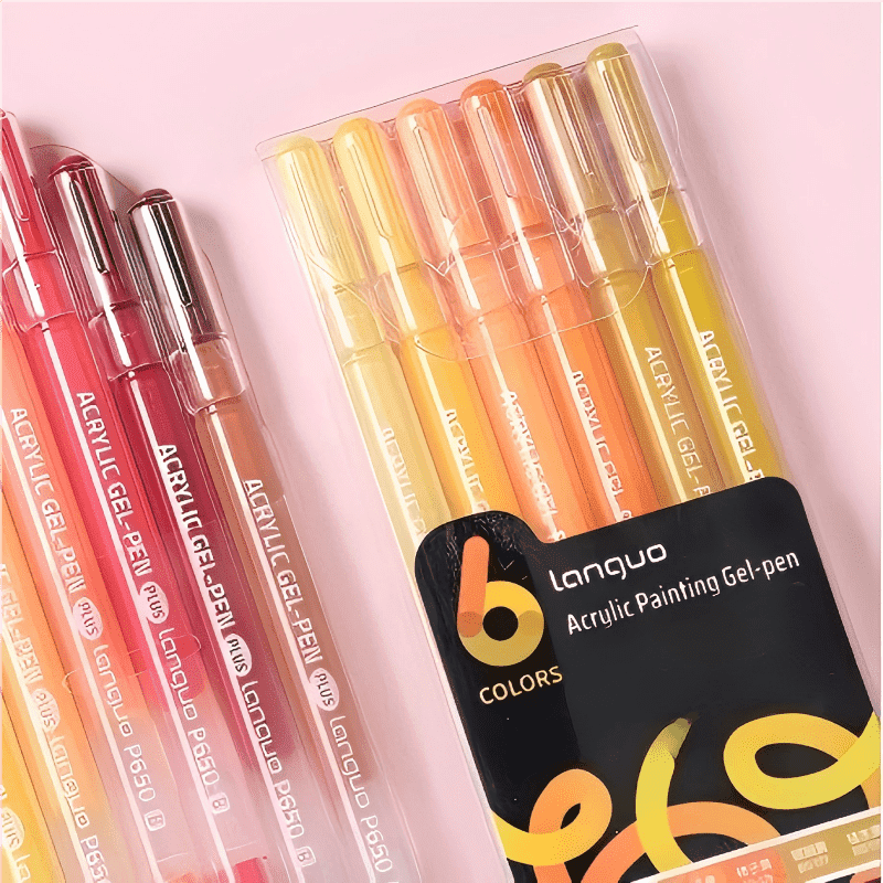 6pcs Set of Color Palette Handwriting Pens, Multi-color and Doodling ...