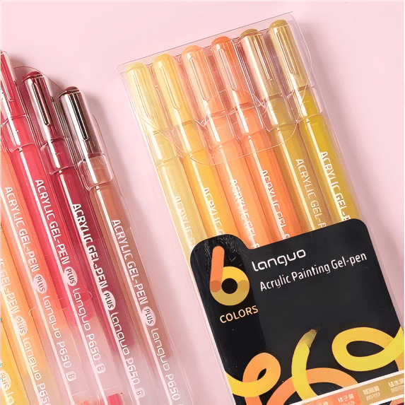 6pcs Set of Color Palette Handwriting Pens, Multi-color and Doodling Pens, Stackable Color Ink Refills, Neutral Pens, Handwriting Tools, Journaling Pens, Minimalist Design, Stylish Stationery, Visibl