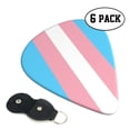 thumbnail image 1 of 6pcs Set Transgender Flag Guitar Picks Plectrums for Bass Electric Guitar Acoustic Guitar Lovers Guitarists, 1 of 7