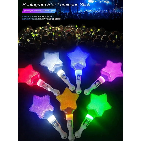 6pcs Set White Heart Shaped LED Luminous Handheld Atmosphere Light Sticks The Light Sticks Have Three Flashing Modes Suitable For Night Wedding Parties Concerts Va