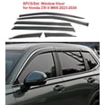 thumbnail image 1 of 6pcs/Set Window Visor Rain Guard for Honda CR-V MK6 2023-2024, Tape-on Wind Vent Deflector, Smoke Tinted Black Chrome Trim, 1 of 4