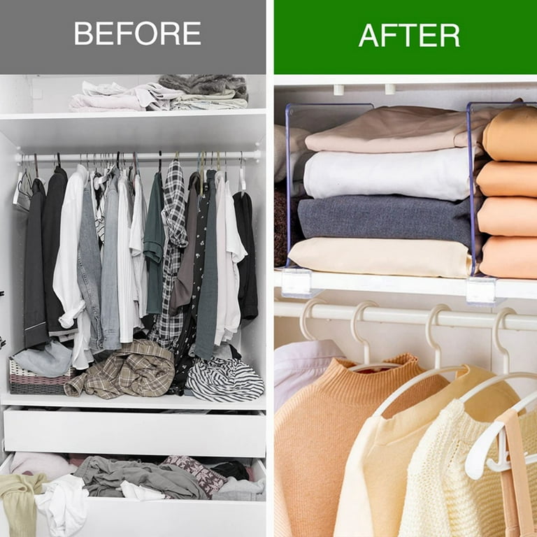 6pcs Shelf Dividers for Closet Organization Shelf Divider for Wooden  Shelving, Shelf Organizer for Closet Bedroom - Walmart.com