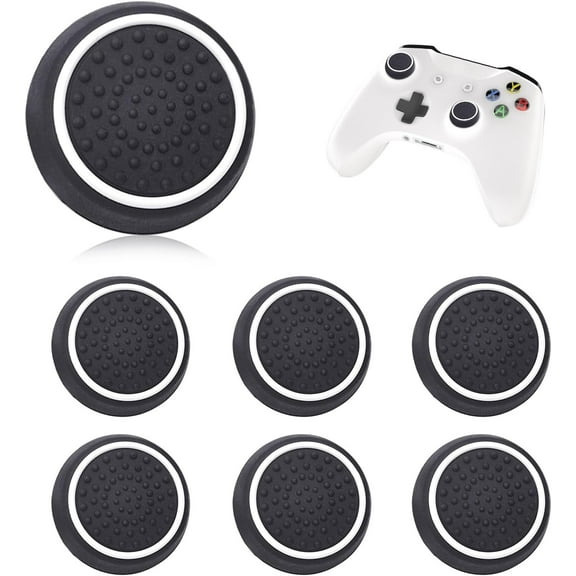 6pcs Silicone Analog Stick Thumb Grip Caps Cover Joystick Controller Performance Replacement Thumb Grips Compatible with PS3 / PS4 / PS5 / XBOXONE 360 Controller