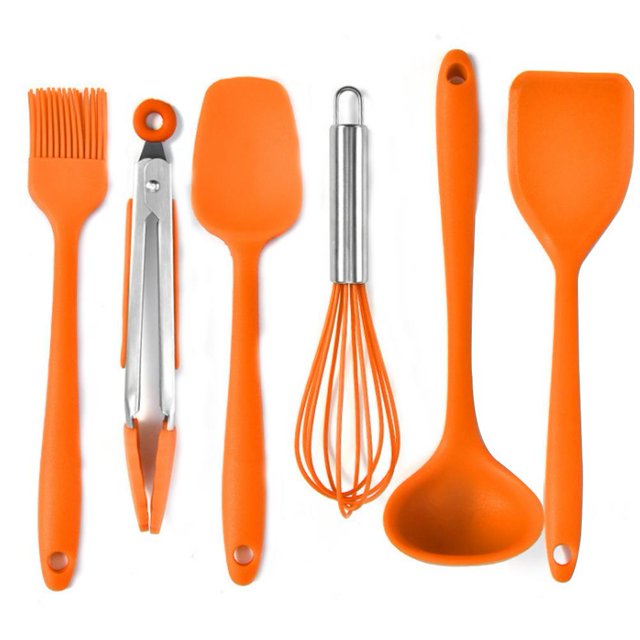 6pcs Silicone Cooking Kitchen Utensils Set Bakeware Utensils Set