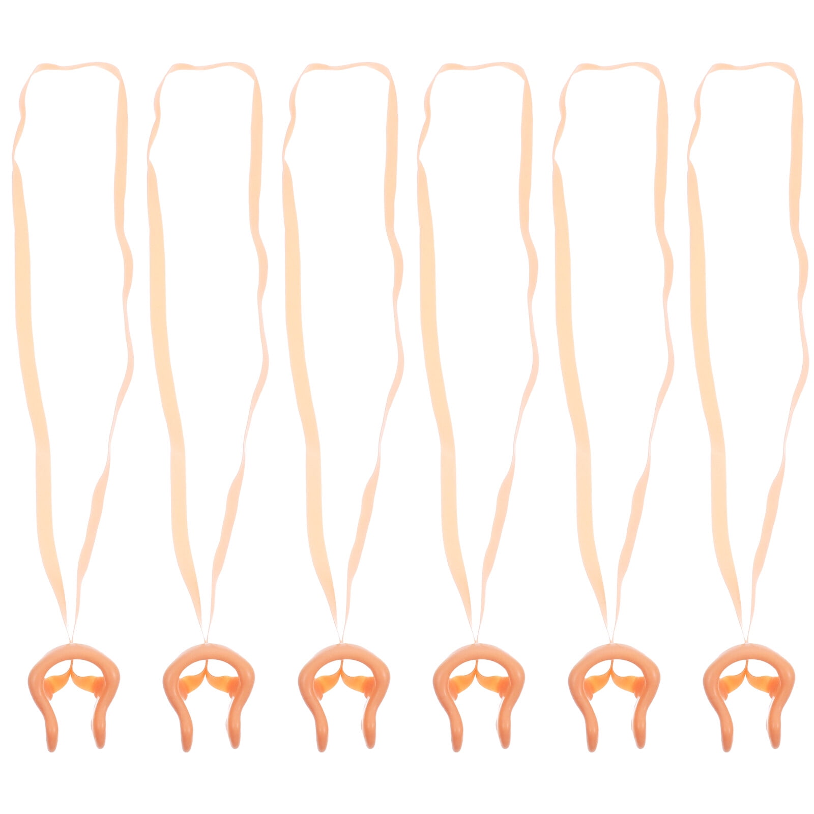 6pcs Silicone Swimming Nose Clip with Strap Nose Protection Swimming