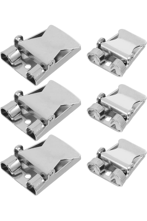 6pcs Silver Iron Bolo Tie Slider Clasp for Necktie and Craft Hardware