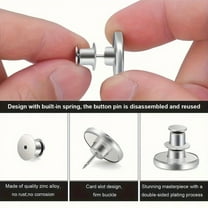 6pcs Silvery No-Sew Jeans Buttons – Reusable Adjustable Waist Fixers for Pants, Skirts & Denim, Quick & Easy Fit