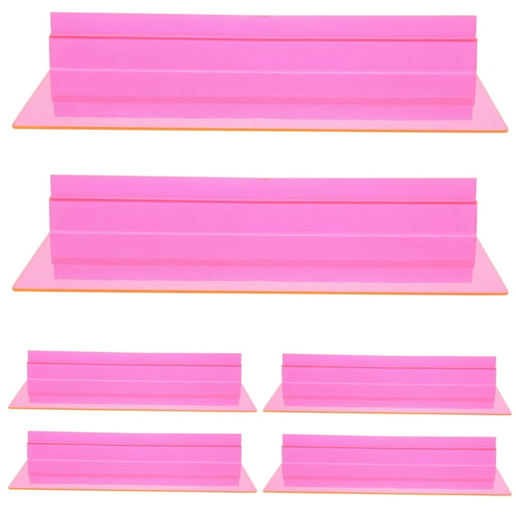 FONDOTIN Modern Plastic Shoe Display Stand for Sports Shoes Pink 6Pcs