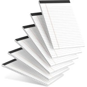 6pcs Small Note Pad 5x8 College Ruled Legal Pads Paper Notepads 6 Pack Study Back Writing Pads 5 x 8 Legal Pads Perforated Narrow Ruled Pads of Paper