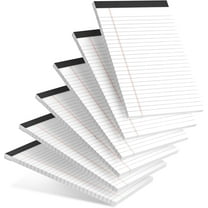 6pcs Small Note Pad 5x8 College Ruled Legal Pads Paper Notepads 6 Pack Study Back Writing Pads 5 x 8 Legal Pads Perforated Narrow Ruled Pads of Paper