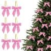 6pcs Small Velvet Christmas Bows For Christmas Tree Wreath Gift Wrap Crafts Wedding Party Bows For Snack Bags Baking Candy Bags Home Decoration