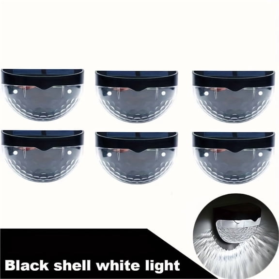 6pcs Solar Fence Lights Solar Deck Lights Solar Wall Lights, IPX4, Rechargeable Solar Cells, Suitable for Front Porch, Security Lights Wall Mounting, Patio, Fence Garage, Decoration, Wall Light Bars