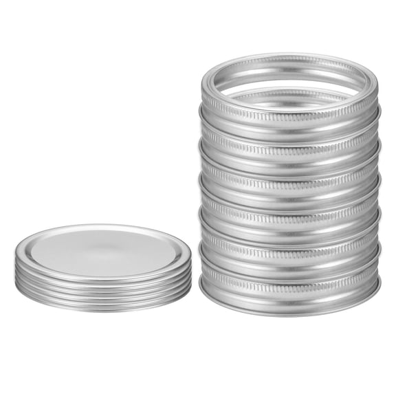 6pcs Split-Type Mason Jar Lids 3.39" Tinplate Canning Lids, Silver