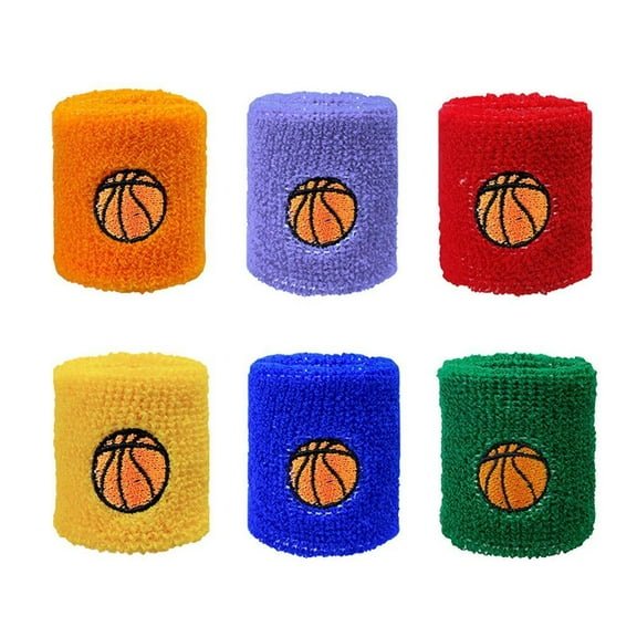 6pcs Sport Wristbands Basketball Football Sweat Absorbent new. Wrist Bands W8Z3