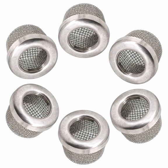 6pcs Stainless Steel Pump Inlet Strainer Screen Filter for Airless Paint Sprayer Suction Hose,Replaces 181072 Filter