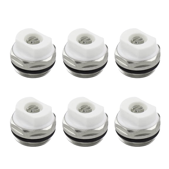 6pcs Steel Radiator Bleeding Valves Air Vent Valves Hassle Frees Installation with Twist Caps Heating Systems Accessories