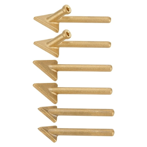 6pcs Steel Replacement Tips for 80 Watt Plastic Welding Iron, High Temperature Resistant Soldering Nozzles for TPO TEO PP Auto Bumper Repair Tool, Gold