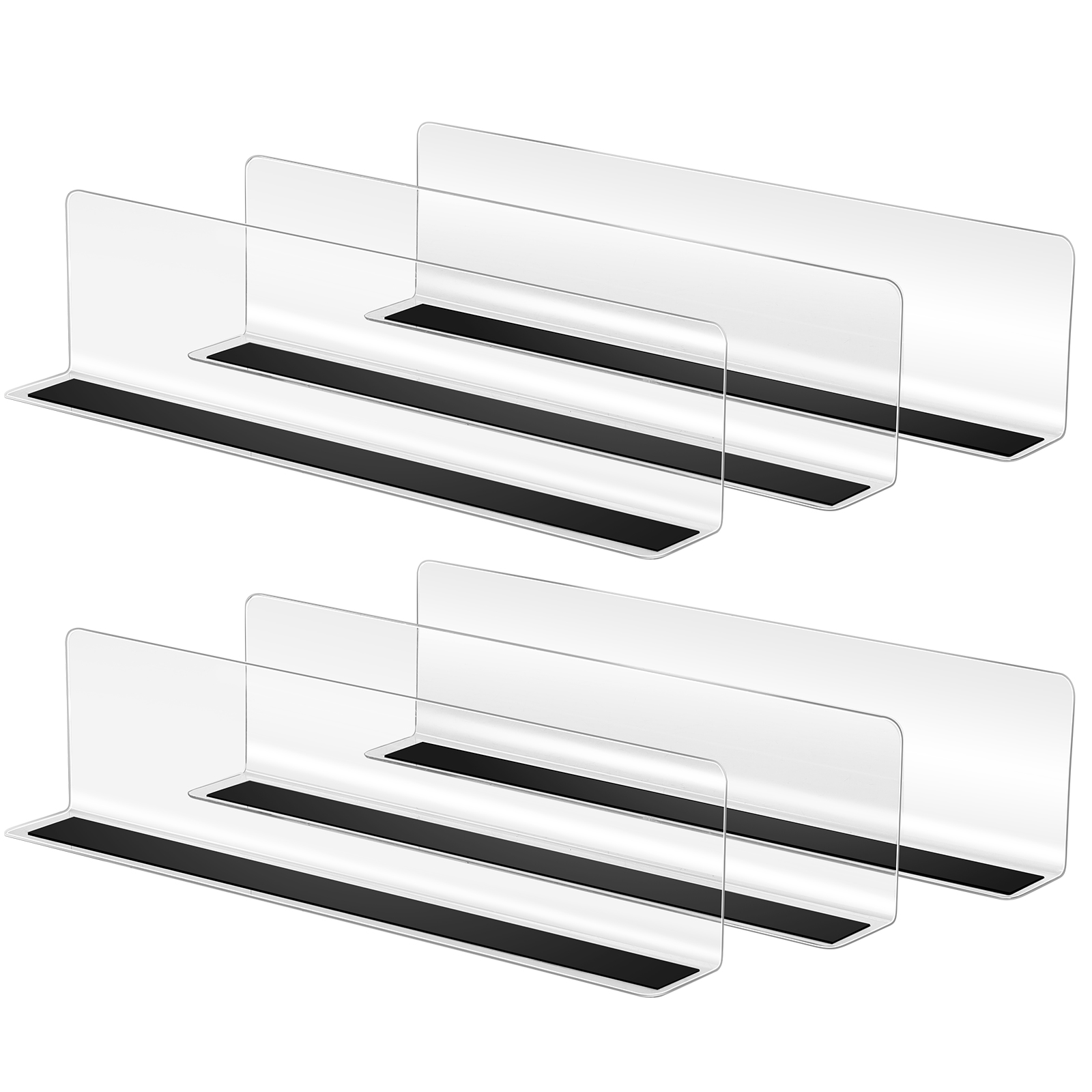 6pcs Store Goods Separators Lshaped Plastic Shelf Divider Supermarket