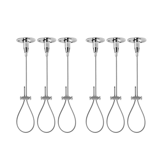 6pcs Strong Steel Ceiling Mounted Shower Curtain Rod Bracket Adjustable Length Up To 59 Inch Rustproof For Bathroom