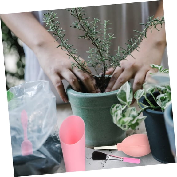 6pcs Succulent Planting Tools Set Compact Garden Kit for Novice Planters Includes Bucket Shovel Brush and Transplanting Tools Pink for Indoor Gardening and Bonsai Care