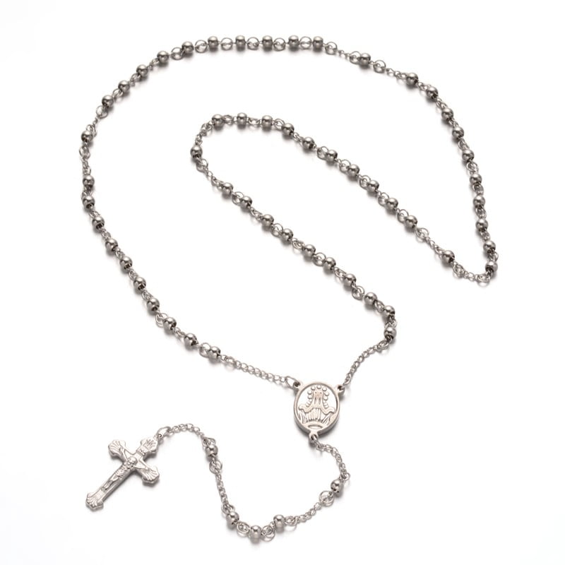 Wearable Rigid Blue Rosary In 925 Silver, 4 Mm Beads | Online Sales On - Foto 7